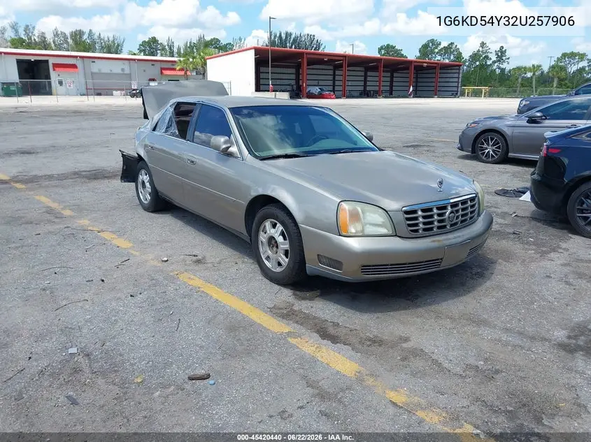 2002 Cadillac Deville VIN: 1G6KD54Y32U257906 Lot: 45420440