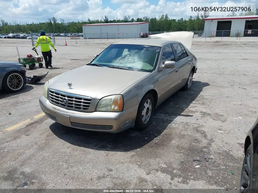 2002 Cadillac Deville VIN: 1G6KD54Y32U257906 Lot: 45420440