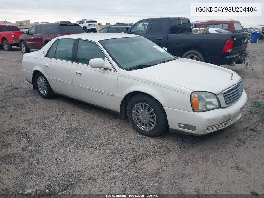 2003 Cadillac Deville Standard VIN: 1G6KD54Y93U204404 Lot: 43590368