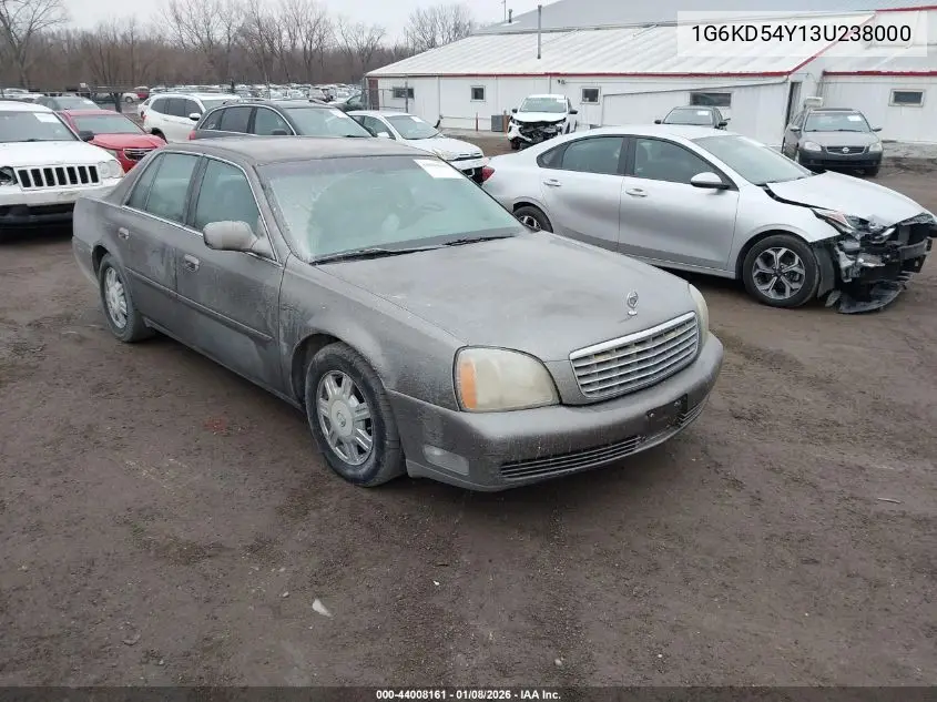 2003 Cadillac Deville Standard VIN: 1G6KD54Y13U238000 Lot: 44008161