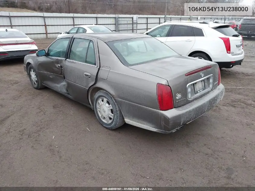 2003 Cadillac Deville Standard VIN: 1G6KD54Y13U238000 Lot: 44008161