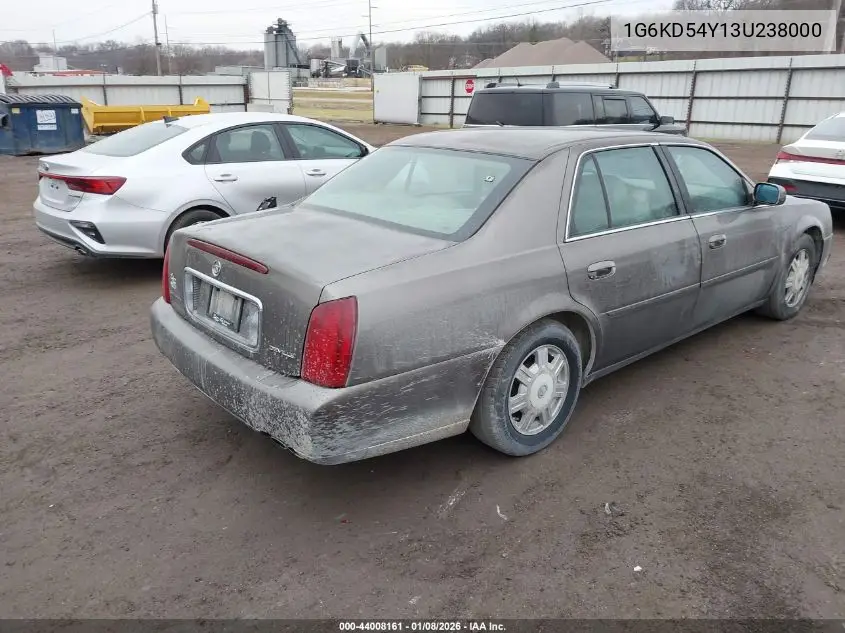 2003 Cadillac Deville Standard VIN: 1G6KD54Y13U238000 Lot: 44008161