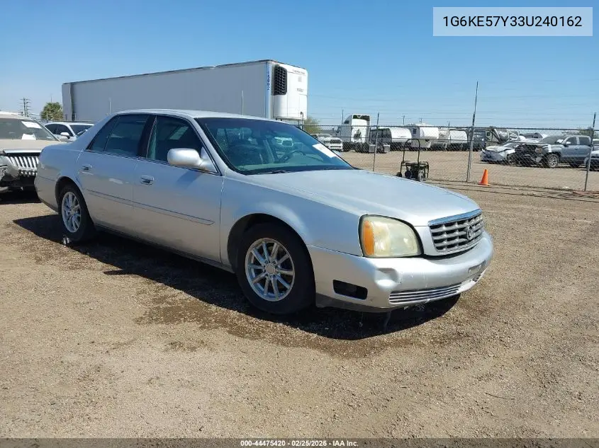 2003 Cadillac Deville Dhs VIN: 1G6KE57Y33U240162 Lot: 44475420