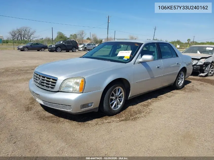 2003 Cadillac Deville Dhs VIN: 1G6KE57Y33U240162 Lot: 44475420