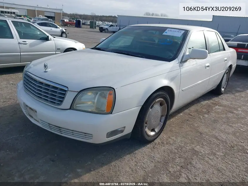 2003 Cadillac Deville Standard VIN: 1G6KD54YX3U209269 Lot: 44610764