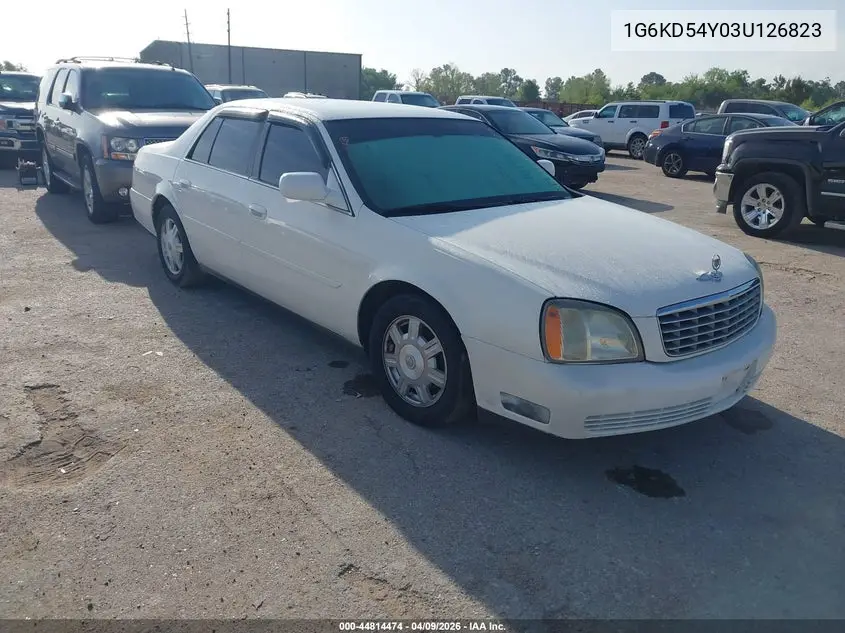 2003 Cadillac Deville Standard VIN: 1G6KD54Y03U126823 Lot: 44814474