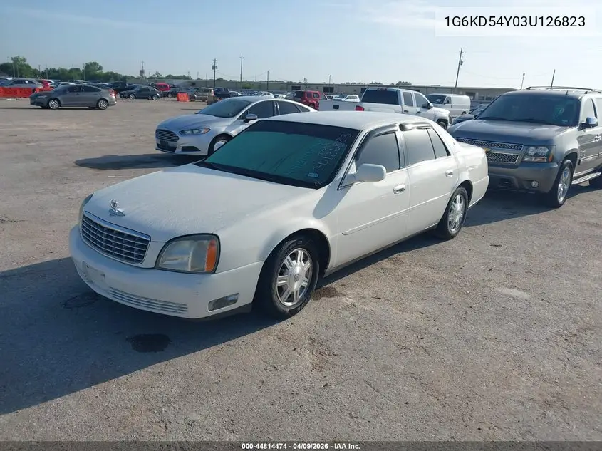 2003 Cadillac Deville Standard VIN: 1G6KD54Y03U126823 Lot: 44814474
