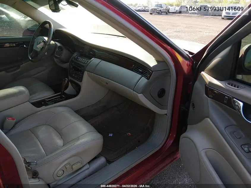 2003 Cadillac Deville Dts VIN: 1G6KF57993U141609 Lot: 44920271