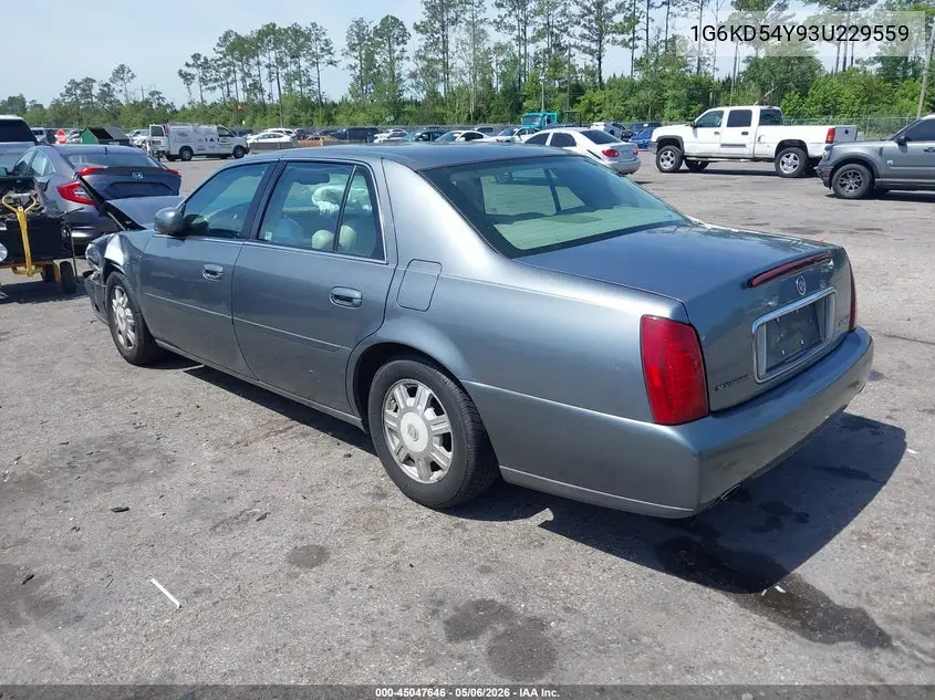 2003 Cadillac Deville Standard VIN: 1G6KD54Y93U229559 Lot: 45047646