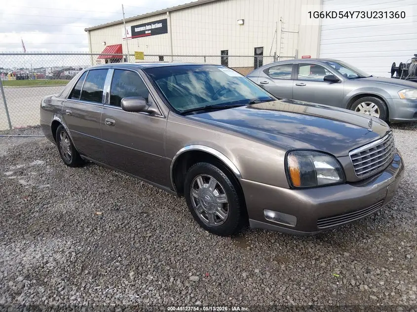 2003 Cadillac Deville Standard VIN: 1G6KD54Y73U231360 Lot: 45123754