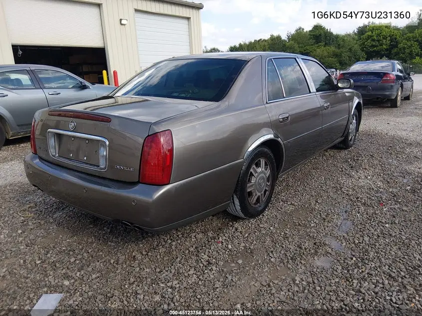 2003 Cadillac Deville Standard VIN: 1G6KD54Y73U231360 Lot: 45123754