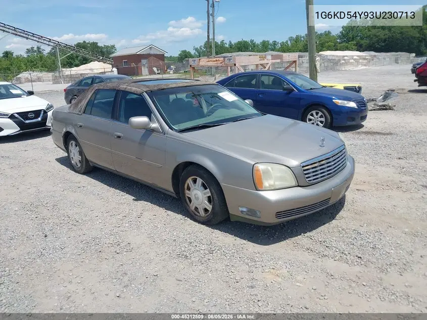 2003 Cadillac Deville Standard VIN: 1G6KD54Y93U230713 Lot: 45312509