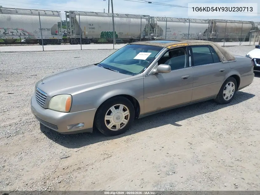 2003 Cadillac Deville Standard VIN: 1G6KD54Y93U230713 Lot: 45312509