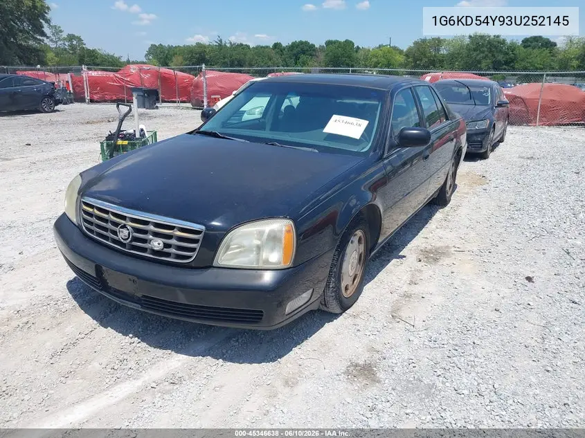 2003 Cadillac Deville Standard VIN: 1G6KD54Y93U252145 Lot: 45346638