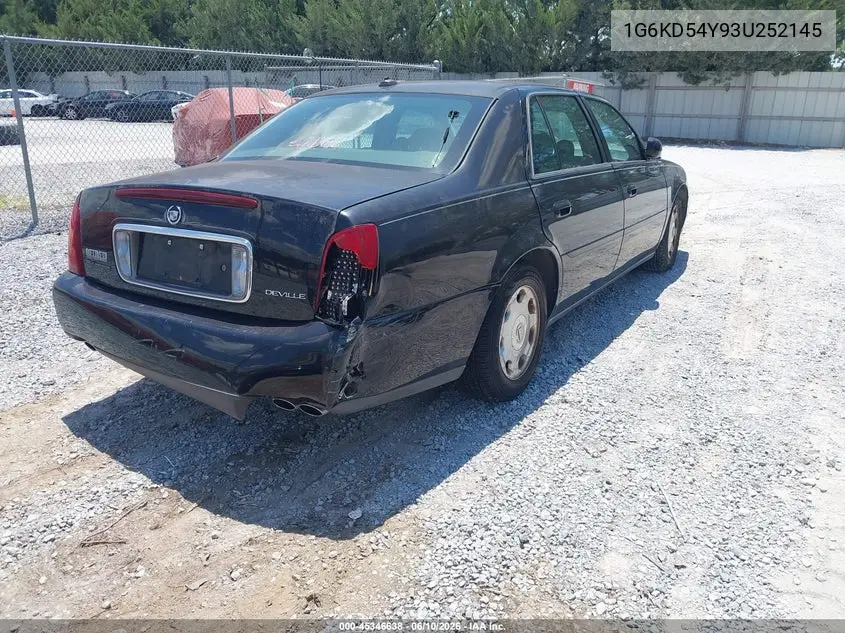 2003 Cadillac Deville Standard VIN: 1G6KD54Y93U252145 Lot: 45346638