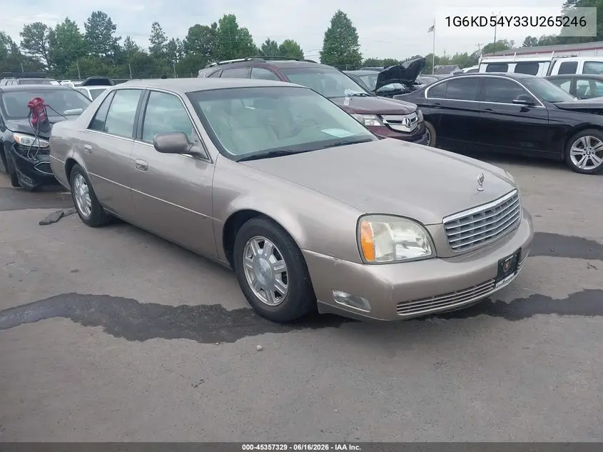 2003 Cadillac Deville Standard VIN: 1G6KD54Y33U265246 Lot: 45357329