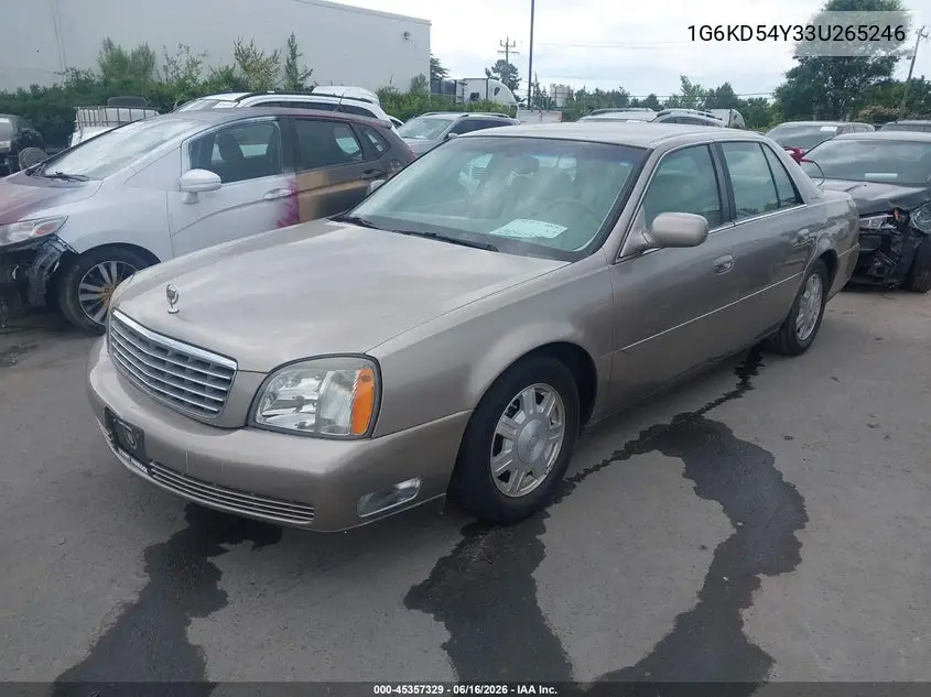 2003 Cadillac Deville Standard VIN: 1G6KD54Y33U265246 Lot: 45357329