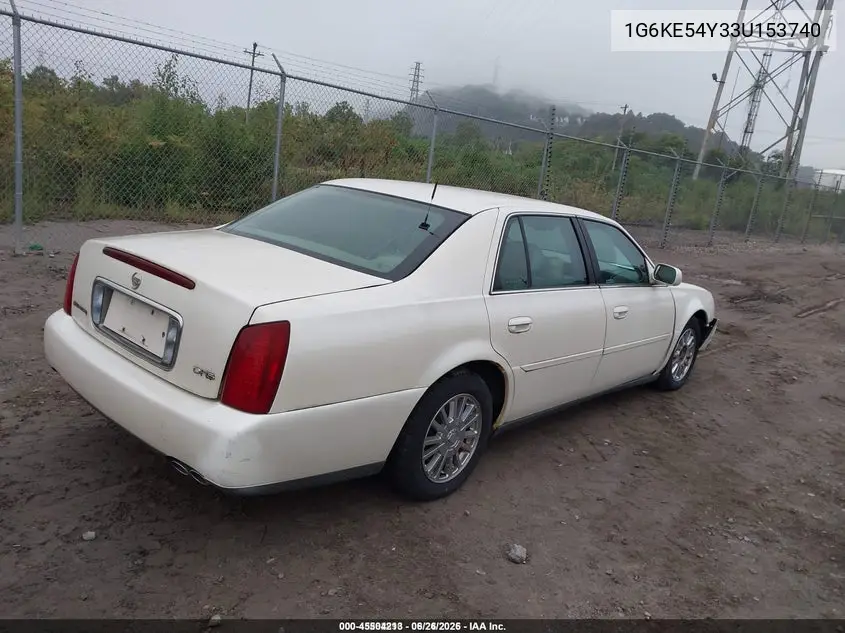 2003 Cadillac Deville Dhs VIN: 1G6KE54Y33U153740 Lot: 45504213