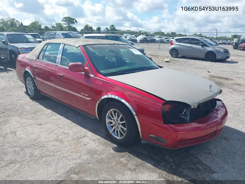 2003 Cadillac Deville Standard VIN: 1G6KD54Y53U163995 Lot: 45545397