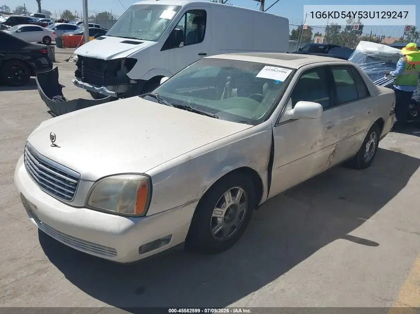 2003 Cadillac Deville Standard VIN: 1G6KD54Y53U129247 Lot: 45582599