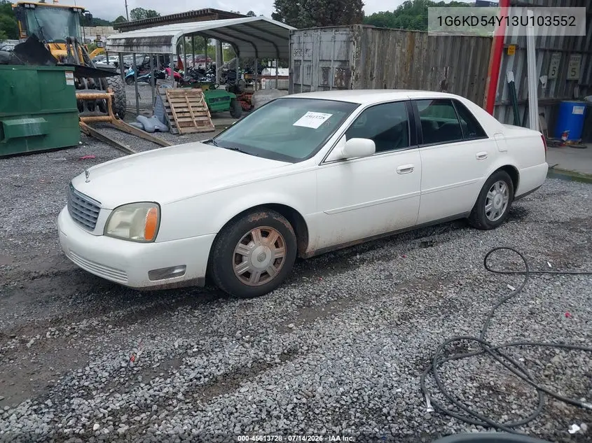 2003 Cadillac Deville Standard VIN: 1G6KD54Y13U103552 Lot: 45613728