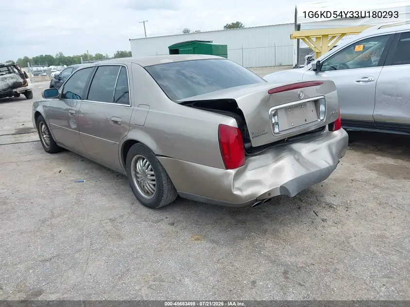 2003 Cadillac Deville Standard VIN: 1G6KD54Y33U180293 Lot: 45683498