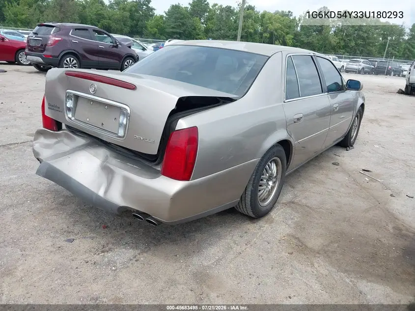 2003 Cadillac Deville Standard VIN: 1G6KD54Y33U180293 Lot: 45683498