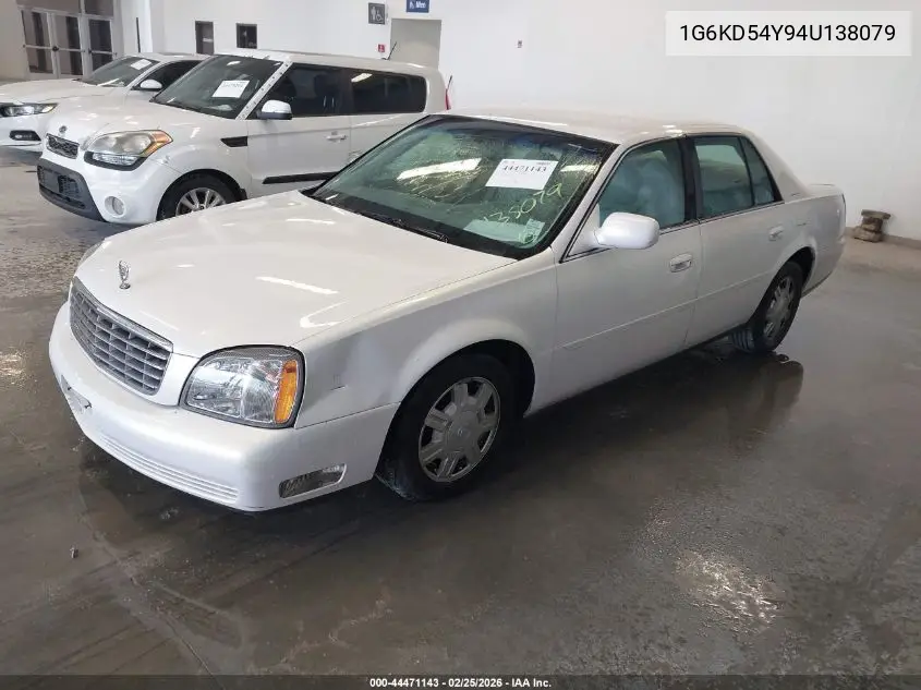 2004 Cadillac Deville Standard VIN: 1G6KD54Y94U138079 Lot: 44471143