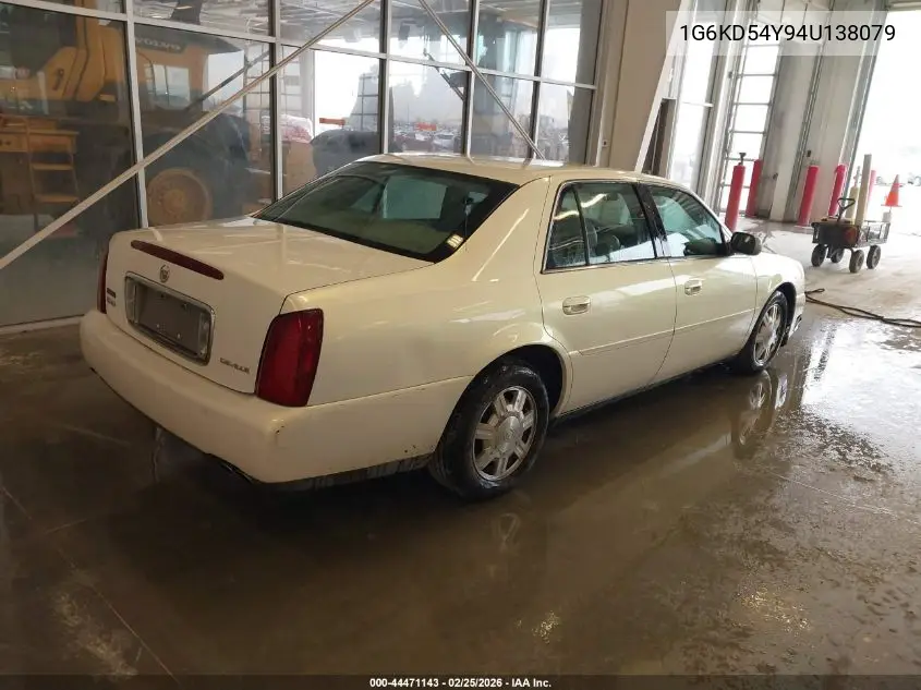 2004 Cadillac Deville Standard VIN: 1G6KD54Y94U138079 Lot: 44471143