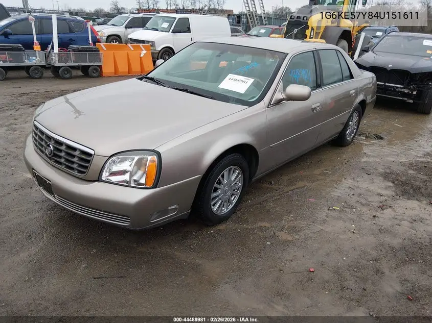 2004 Cadillac Deville Dhs VIN: 1G6KE57Y84U151611 Lot: 44489981