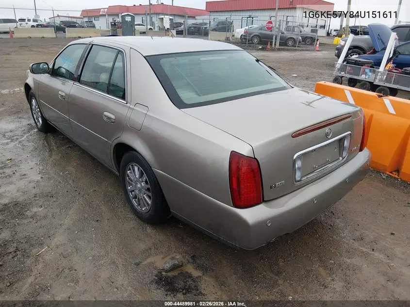 2004 Cadillac Deville Dhs VIN: 1G6KE57Y84U151611 Lot: 44489981