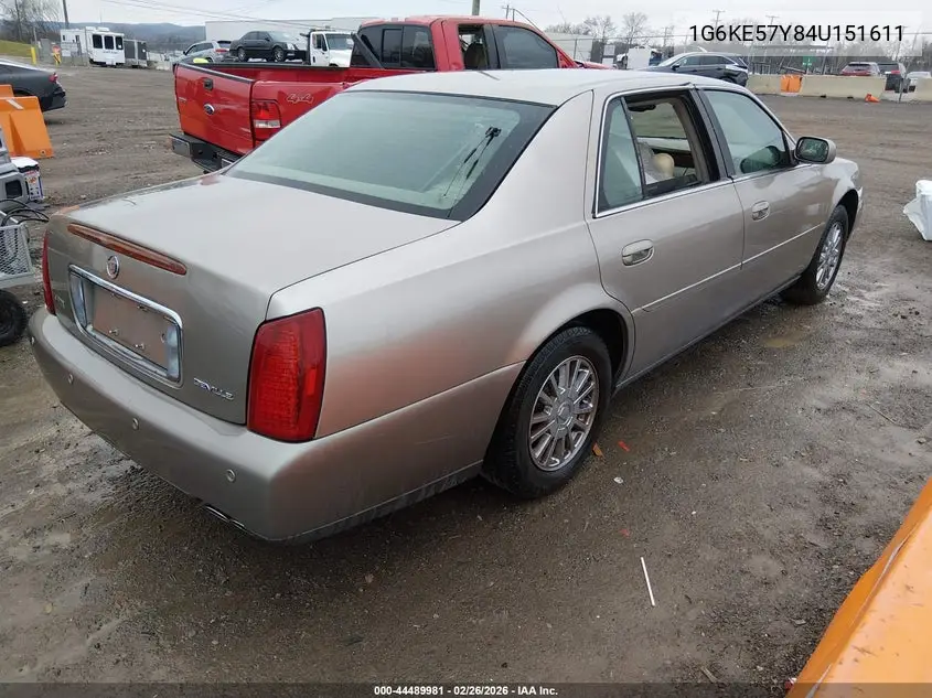 2004 Cadillac Deville Dhs VIN: 1G6KE57Y84U151611 Lot: 44489981
