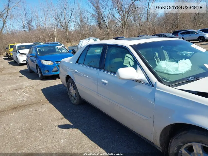 2004 Cadillac Deville Standard VIN: 1G6KD54Y84U234818 Lot: 44503450