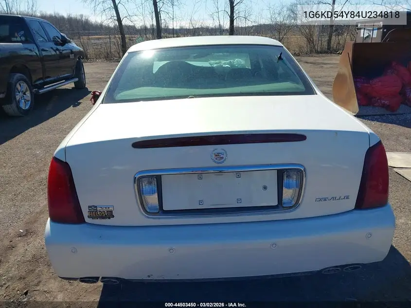 2004 Cadillac Deville Standard VIN: 1G6KD54Y84U234818 Lot: 44503450