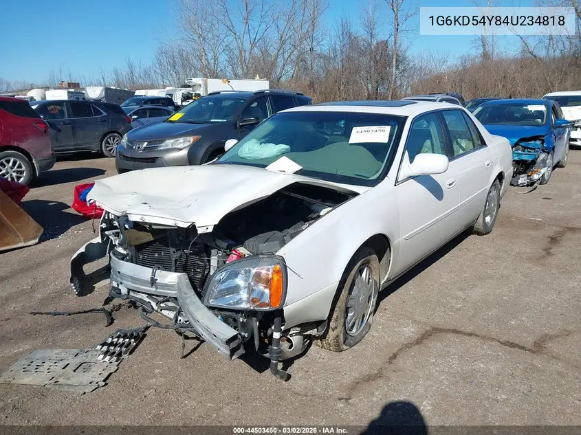 2004 Cadillac Deville Standard VIN: 1G6KD54Y84U234818 Lot: 44503450