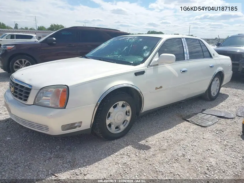 2004 Cadillac Deville Standard VIN: 1G6KD54Y04U187185 Lot: 45029679