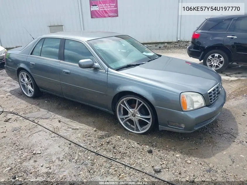 2004 Cadillac Deville Dhs VIN: 1G6KE57Y54U197770 Lot: 45230570