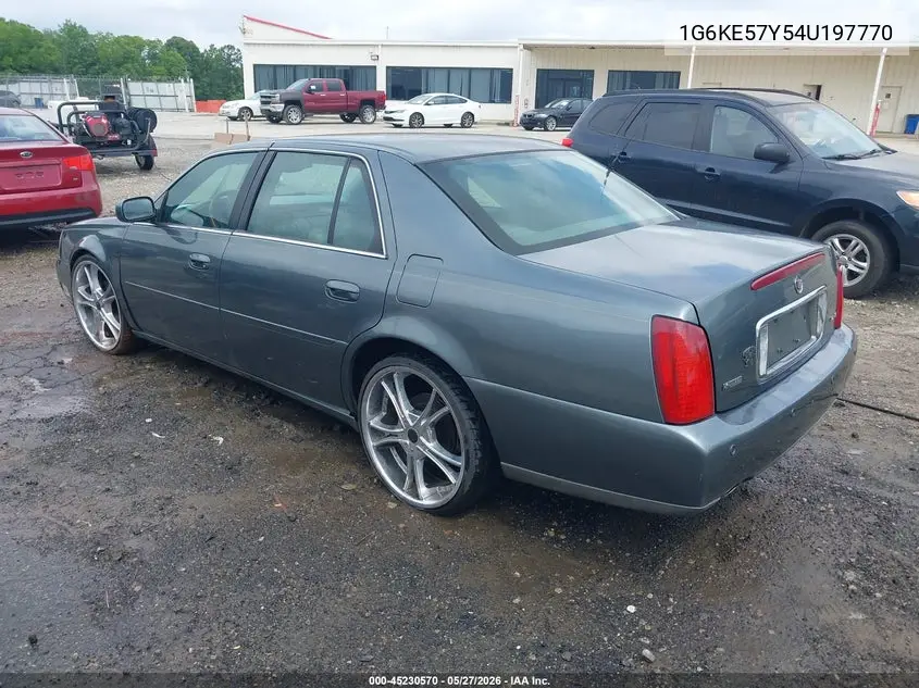 2004 Cadillac Deville Dhs VIN: 1G6KE57Y54U197770 Lot: 45230570