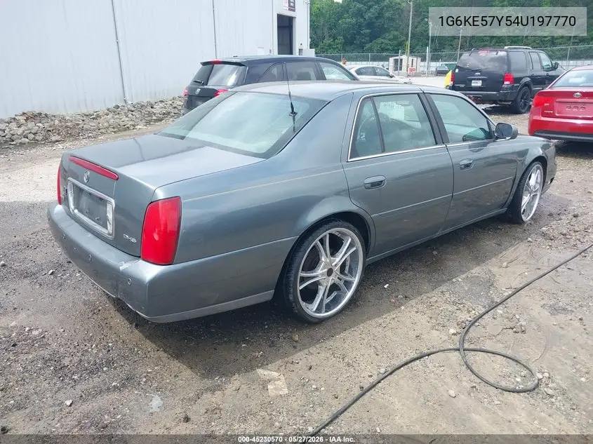 2004 Cadillac Deville Dhs VIN: 1G6KE57Y54U197770 Lot: 45230570