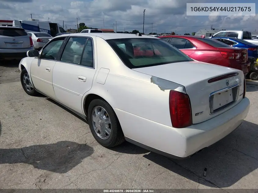 2004 Cadillac Deville Standard VIN: 1G6KD54Y44U217675 Lot: 45288578