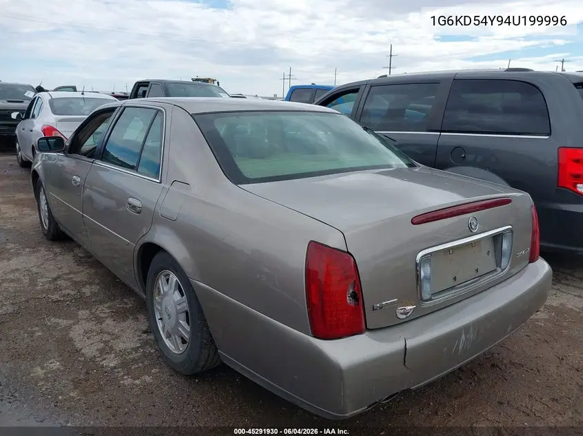 2004 Cadillac Deville Standard VIN: 1G6KD54Y94U199996 Lot: 45291930