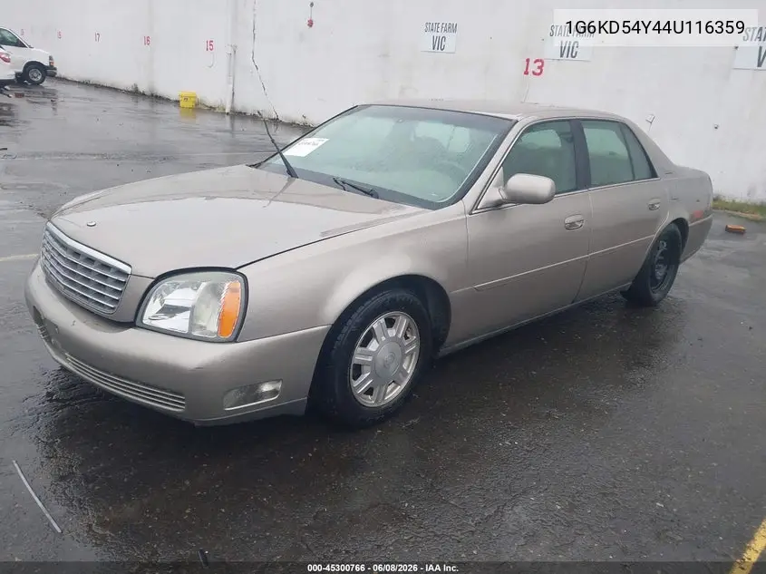 2004 Cadillac Deville Standard VIN: 1G6KD54Y44U116359 Lot: 45300766