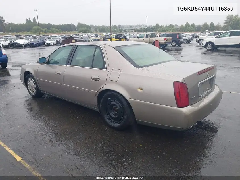 2004 Cadillac Deville Standard VIN: 1G6KD54Y44U116359 Lot: 45300766