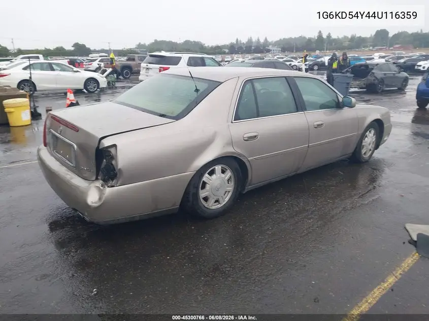2004 Cadillac Deville Standard VIN: 1G6KD54Y44U116359 Lot: 45300766