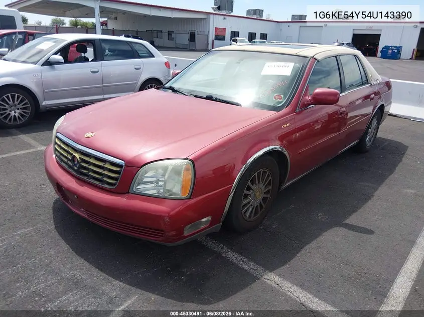 2004 Cadillac Deville Dhs VIN: 1G6KE54Y54U143390 Lot: 45330491