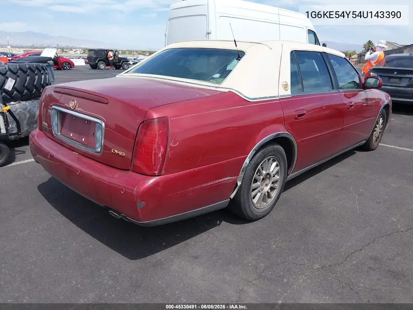 2004 Cadillac Deville Dhs VIN: 1G6KE54Y54U143390 Lot: 45330491