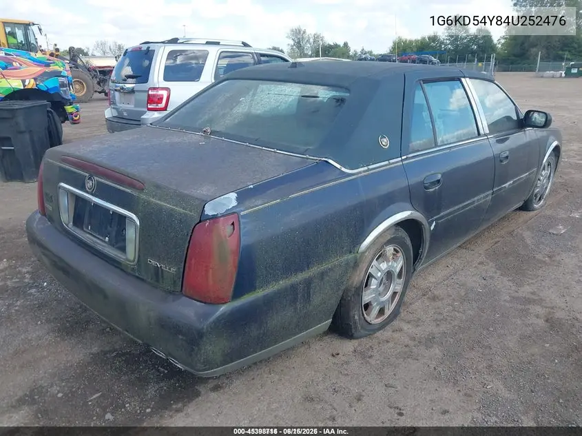 2004 Cadillac Deville Standard VIN: 1G6KD54Y84U252476 Lot: 45398716