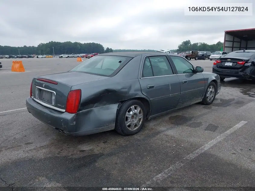 2004 Cadillac Deville VIN: 1G6KD54Y54U127824 Lot: 45564533