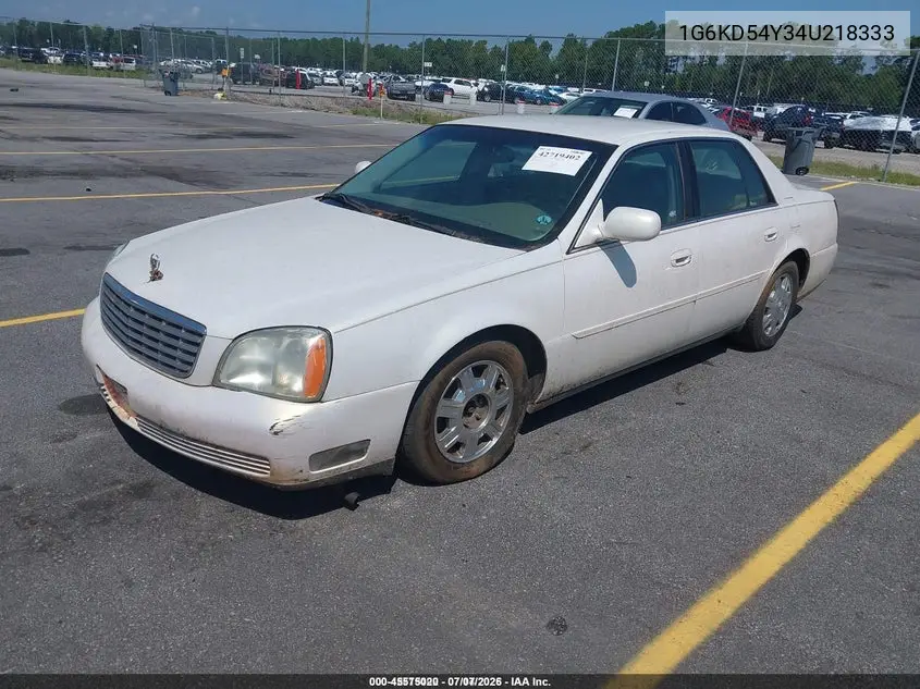 2004 Cadillac Deville Standard VIN: 1G6KD54Y34U218333 Lot: 45575020