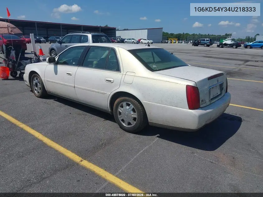 2004 Cadillac Deville Standard VIN: 1G6KD54Y34U218333 Lot: 45575020